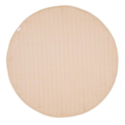 Toddlekind Organic Cotton Reversible Play Mat – 48" Handmade Blanket for Floor Activities, Tummy Time, Nursery Decor, and Family Comfort 0m+ Sandstone (Beige)