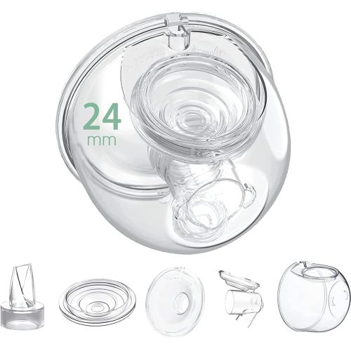 Overall Compatible with Momcozy/TSRETE/HAUTURE/PADRAM/LoveOfLive/OMFMF /S9 Pro/S10/S12 Parts Replace, Wearable Breast Pump Accessories - Collector Milk Cup Whole Bowl (24mm) - 1 Pack