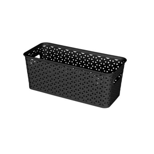 Y-Weave Half Medium Decorative Storage Basket Translucent - Brightroom™: Portable, Stackable, Clear Plastic Storage Bins