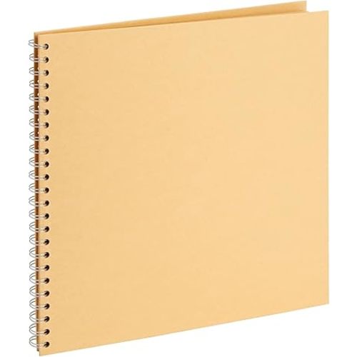 Paper Junkie 12x12 Album for Scrapbooking Hardcover, Kraft Paper Material Spiral Bound Sketchbook for Drawing, Writing, Arts and Crafts Projects, Home, Office, School (40 Sheets Total)