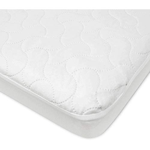 American Baby Company Waterproof Fitted Crib and Toddler Protective Mattress Pad Cover, White