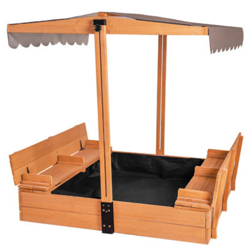 Outsunny Outsunny 45.7'' x 57.5'' Wood Rectangle Sandbox | Wayfair