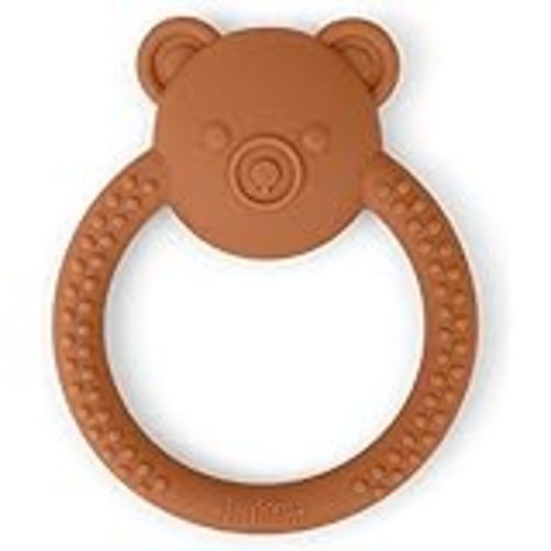Amazon.com : Silicone Baby Teether, Teething Toy Ring for Babies, Easy to Hold Design, BPA Free (Sand + Light Grey) : Baby