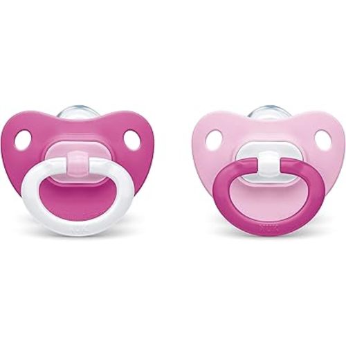 NUK Orthodontic Pacifier, Girl, 0-6 Months, 2-Pack