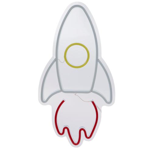 Light Up Rocket Wall Decor