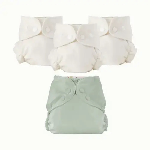 Esembly Organic Cloth Diaper Bundle Starter | Sea Glass