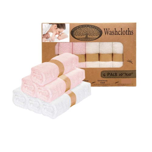 Organic Baby Washcloths Ultra Soft for Face & Body by Touch of Nature
