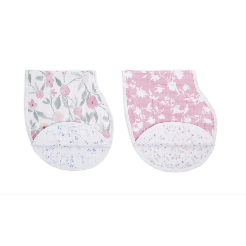 Floral Cotton Muslin Burpy Bib 2pk | aden + anais