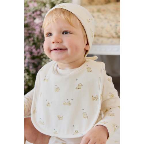 Organic Cotton Bib - Playful Honey