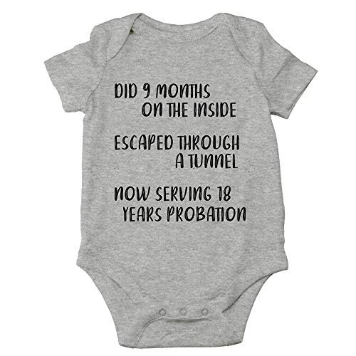 CBTwear Did 9 Month, Escaped Through a Tunnel, Serving 18 Years Baby Bodysuit Unisex Comfy Humor