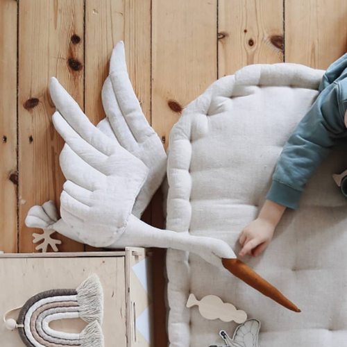 Visland Baby Swan Doll, Swan Wall Decor Ceiling Hanging Swan Soft Stuffed Toy for Kids Room Crib Mobile Nursery Room Decor