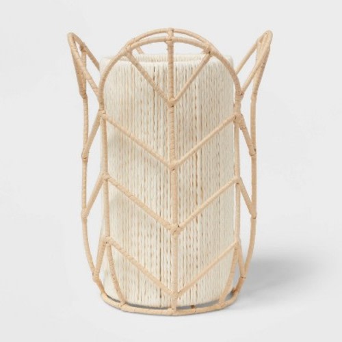 Rattan Tulip Cylinder Bedside Kids' Lamp - Pillowfort™, Size: Light Bulbs Not Included