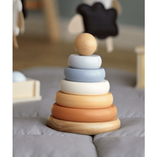 Wooden Rainbow Stacking Toy - A Colorful, Creative, and Engaging Learn – GrowGo Kids