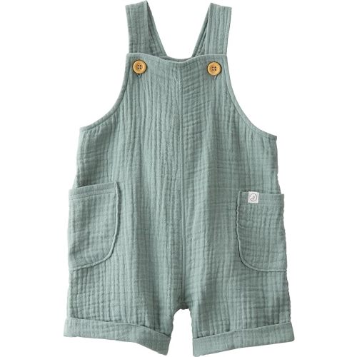 little planet by carter's unisex-baby Organic Cotton Gauze Shortall - 6 Months - Spring Moss