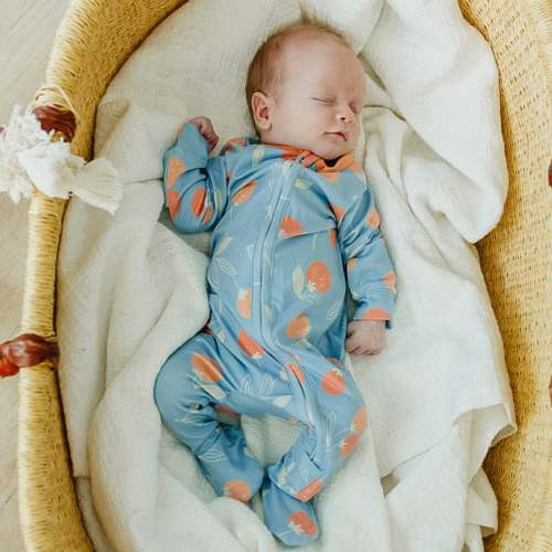 Zip-Up Footie Pajama - Clementine