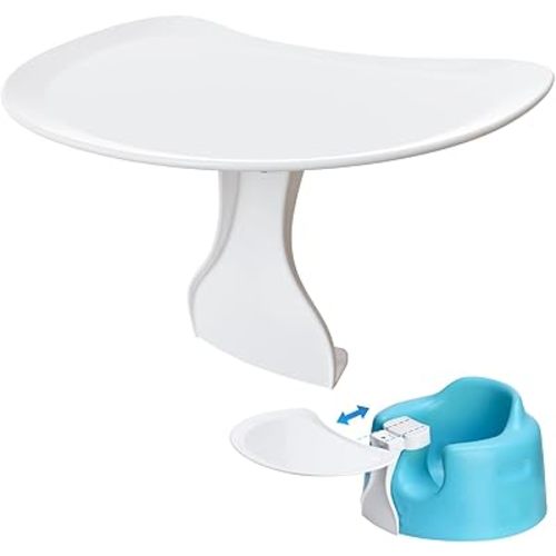 Seat Tray Accessory, Compatible with Bumbo Seat - Detachable Tray Surface with Secure Bottom Hook | Tray Accessory Perfect for Feeding and Play | Easy to Clean | - White