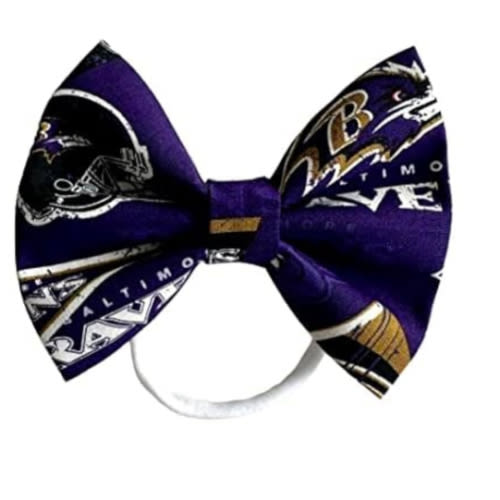 Ravens Bow Baby Headband or Hair Clip (Headband)