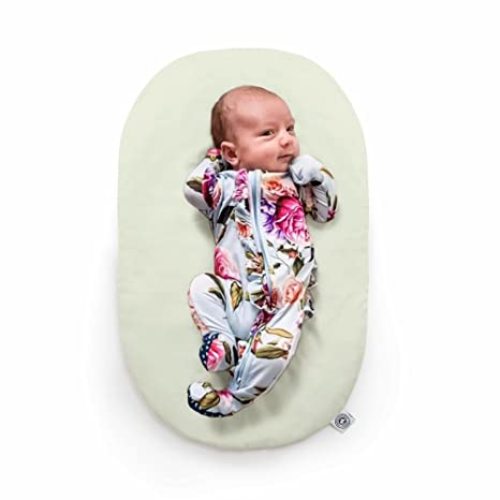 Topponcino Company Topponcino Baby Support Pillow (Sage Green) | The Authentic Montessori Newborn Lounger, Infant Holding Pillow & Tummy Time Mat | Montessori Baby Essential | 100% Natural Cotton