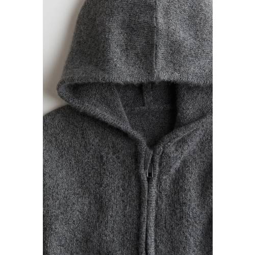 HOODED CARDIGAN WITH ZIPPER