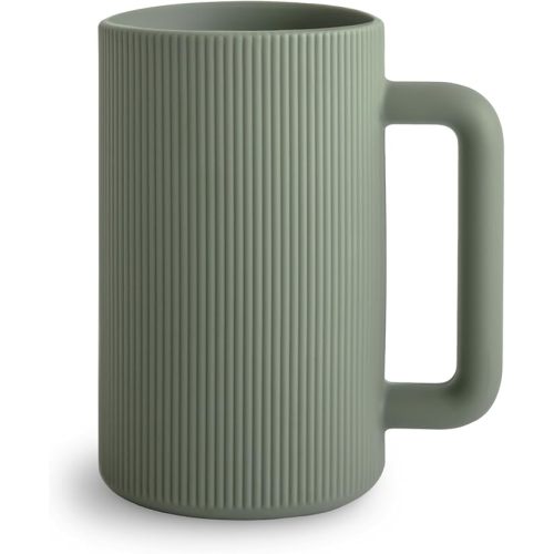 mushie Baby Bath Rinse Cup | 100% Food Grade Silicone | Shampoo & Body Washing Rinser Cup for Kids (Dried Thyme)