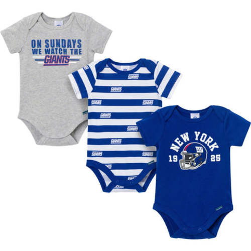 3-Pack Baby Boys New York Giants Bodysuit Set