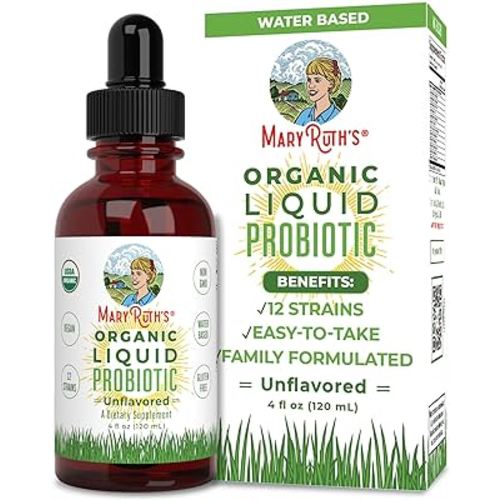 MaryRuth Organics Probiotics for Women | Probiotics for Men | Probiotics for Kids | Acidophilus Probiotic | Vegan | Non-GMO | USDA Organic | Gluten Free | 40 Servings