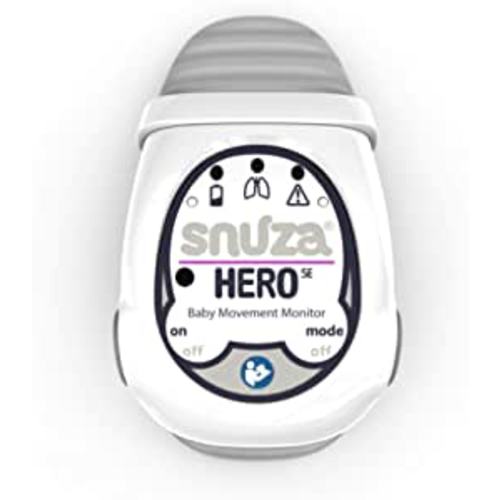 SNUZA Hero - Portable, Wearable Baby Abdominal Movement Monitor with Vibration and Alarm. - Newly Upgraded - Safer Sleeping for Infants.