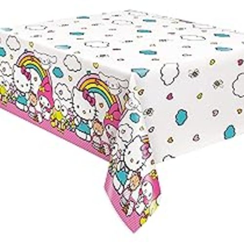 Hello Kitty & Friends Rectangular Plastic Table Cover 54" x 84"