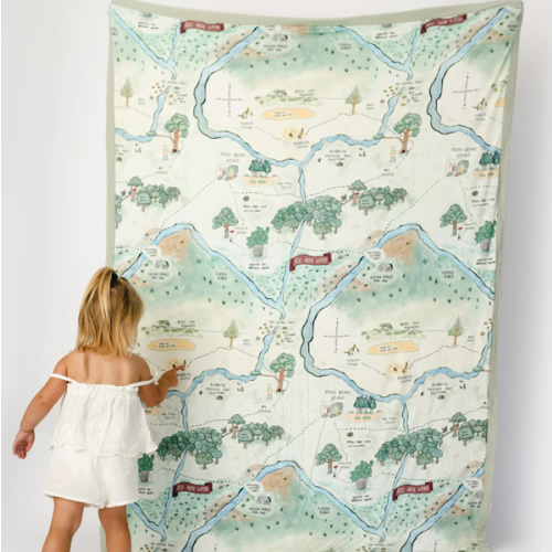 Hundred Acre Woods Large Quilted Bamboo Blanket