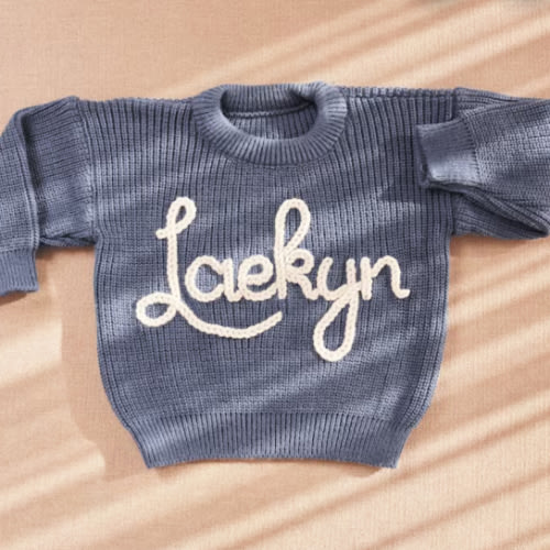 Personalized Baby Name Sweater