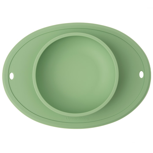 UpwardBaby Bowl with Suction Placemat - BPA Free - 100% Food-Grade Silicone - 6m+