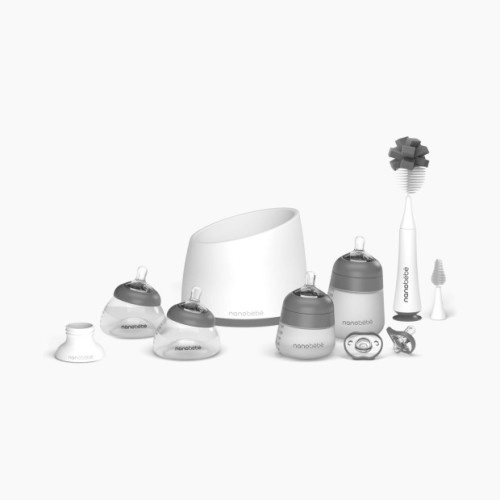 Nanobebe Baby Bottle Complete Feeding Set - Grey