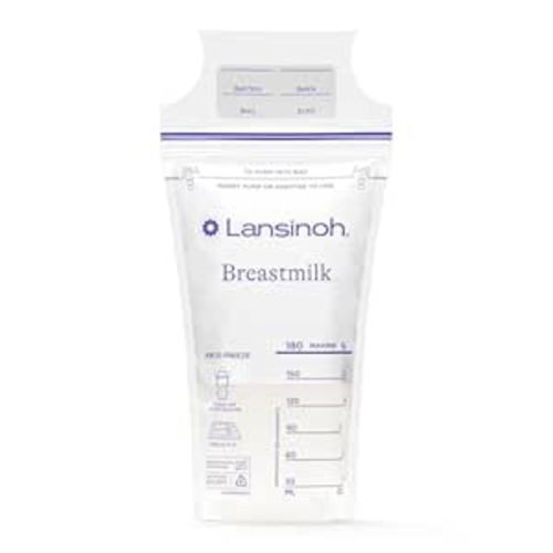 Lansinoh Breastmilk Storage Bags, 200 Count Value Pack, Baby Essentials, Fast Freeze & Thaw Breast Milk Bags for Baby Bottle Feeding, Superior Strength & Stretch, 6 Ounce