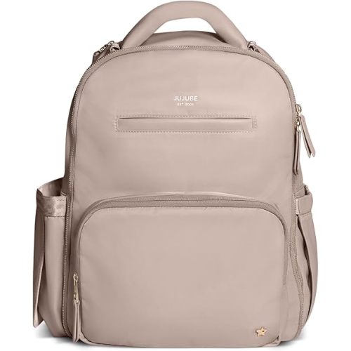 JuJuBe New Classic Diaper Bag Backpack with Portable Changing Pad - Taupe