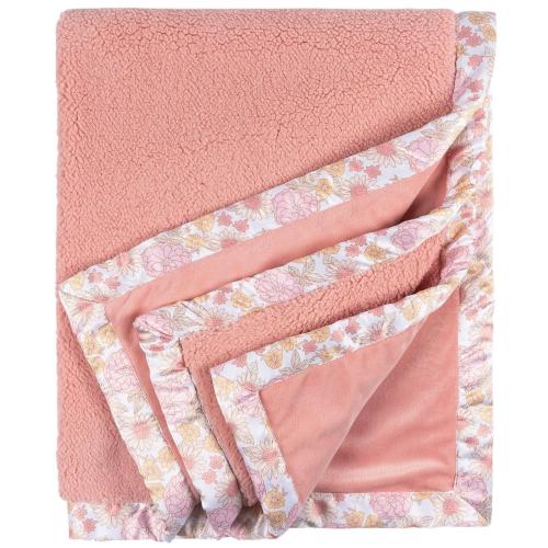 Gerber Pink Floral Baby Blanket