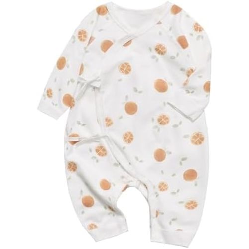 100% Organic Cotton Soft 0-6 Months Newborn Baby Romper Jumpsuits for Boys and Girls Unisex Long Sleeve