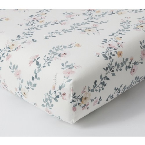 Mischa Blossom Organic Cotton Crib Fitted Sheet - Set of 2