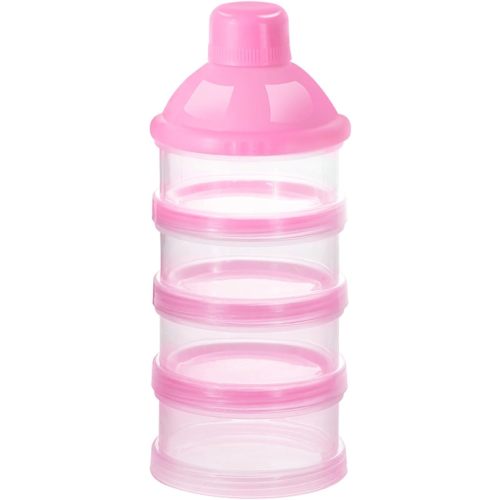 Accmor Formula Dispenser On The Go, 4 Compartments Stackable Formula Container for Travel, Baby Milk Powder Kids Snack Container, BPA Free