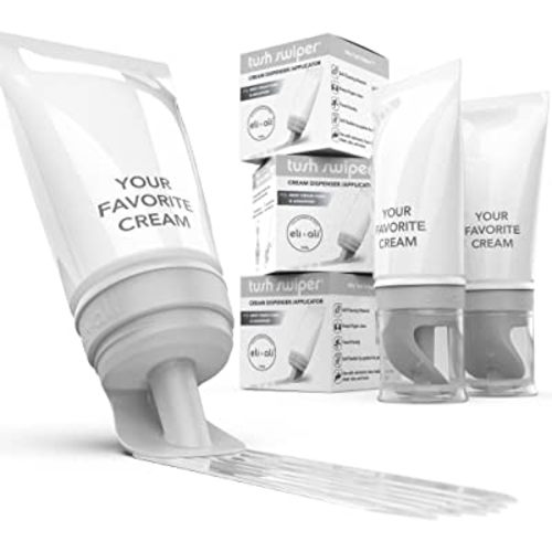 Eli & Ali Tush Swiper - Diaper Rash Cream & Butt Paste Applicator - Universal Fit for Most Diaper Creams | Mess-Free & Hygienic Alternative to Cream Spatula - Carry Less Baby Gear - Grey, 3 Pack