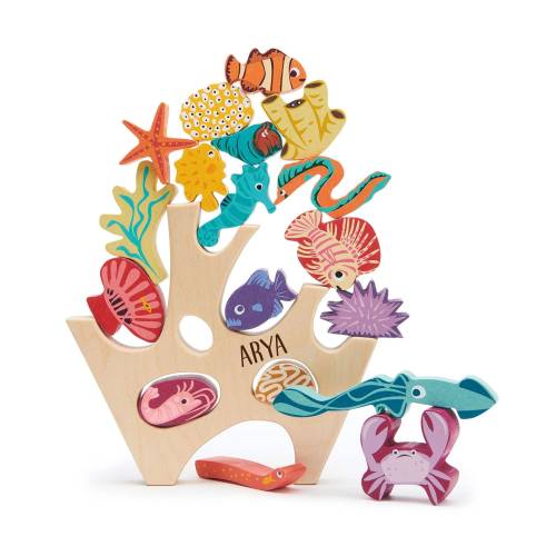Personalized Montessori Toys Stacking Coral Reef, , Wooden Toys, Gift For Boy, Gift for Girl, Medical Toys Bag Christmas Day Waldorf