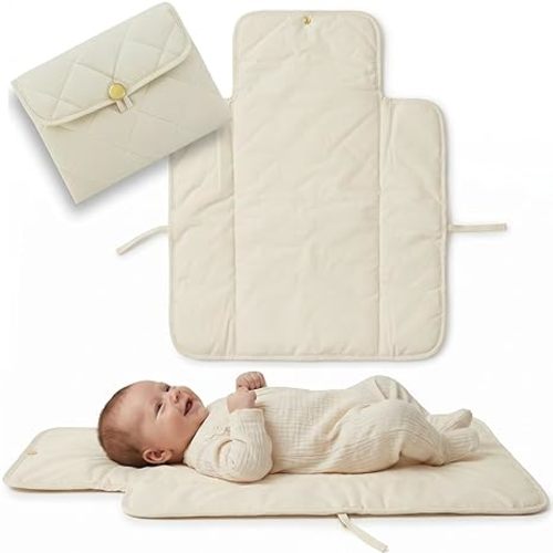 Portable Diaper Changing Pad - Soft and Easy to Clean Diaper Changing Mat for Babies - The Perfect Lightweight and Foldable Pad for Traveling