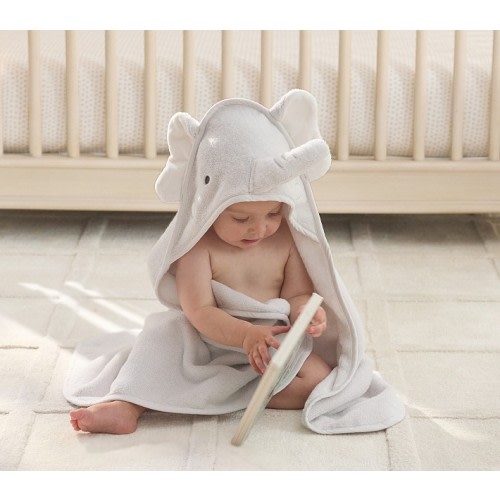 Super Soft Elephant Baby Hooded Towel & Washcloth Set
