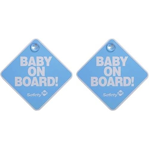 Safety 1st Blue Baby Automobile Window Sign, 5.6"W x 0.6"L, Pack of 2