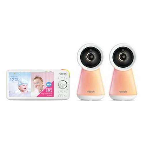 "VTech WiFi Baby Video Monitor RM5856-2HD with Dual Cameras, 1080p Remote Access, 5"" Parent Unit, Sound & Zoom Features"