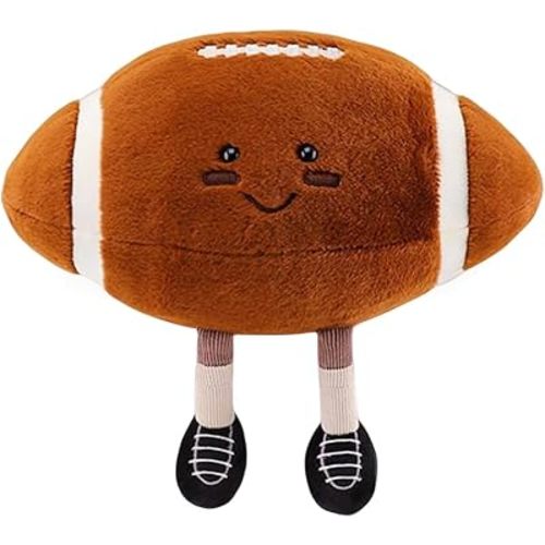 XIYUAN 13inch Rugby Plush Toys Soft Stuffed Sports Plush Balls Cute Fun American Soccer Doll Toys with feet Creative Football Spherical Decor Throw Pillow for Christmas Kid Gift (Rugby)