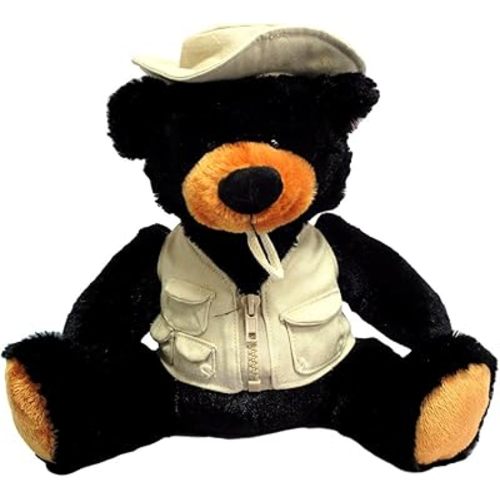 Wishpets Stuffed Animal - Soft Plush Toy for Kids - 10" Fishing Bear with Vest and Hat…