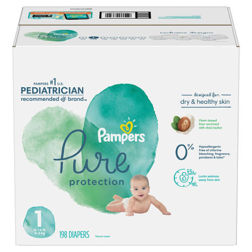 Pampers Pure Protection Diapers, Sizes 1-6 - Sam's Club