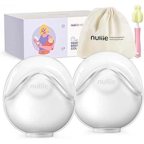 Nuliie 2 PCS Silicone Breast Milk Collectors for Breastfeeding Leak-Proof, 3oz/90ml Portable Milk Catcher, BPA-Free Soft Breast Shell, Wearable Manual Breast Pump for Newborns Essentials