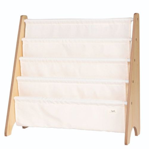3 Sprouts Recycled Book Rack - Solid Cream