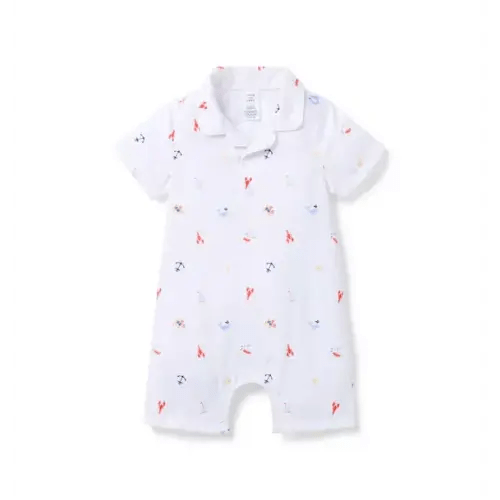 Baby White Nautical Icon Baby Nautical Icon Pajama Romper by Janie and Jack
